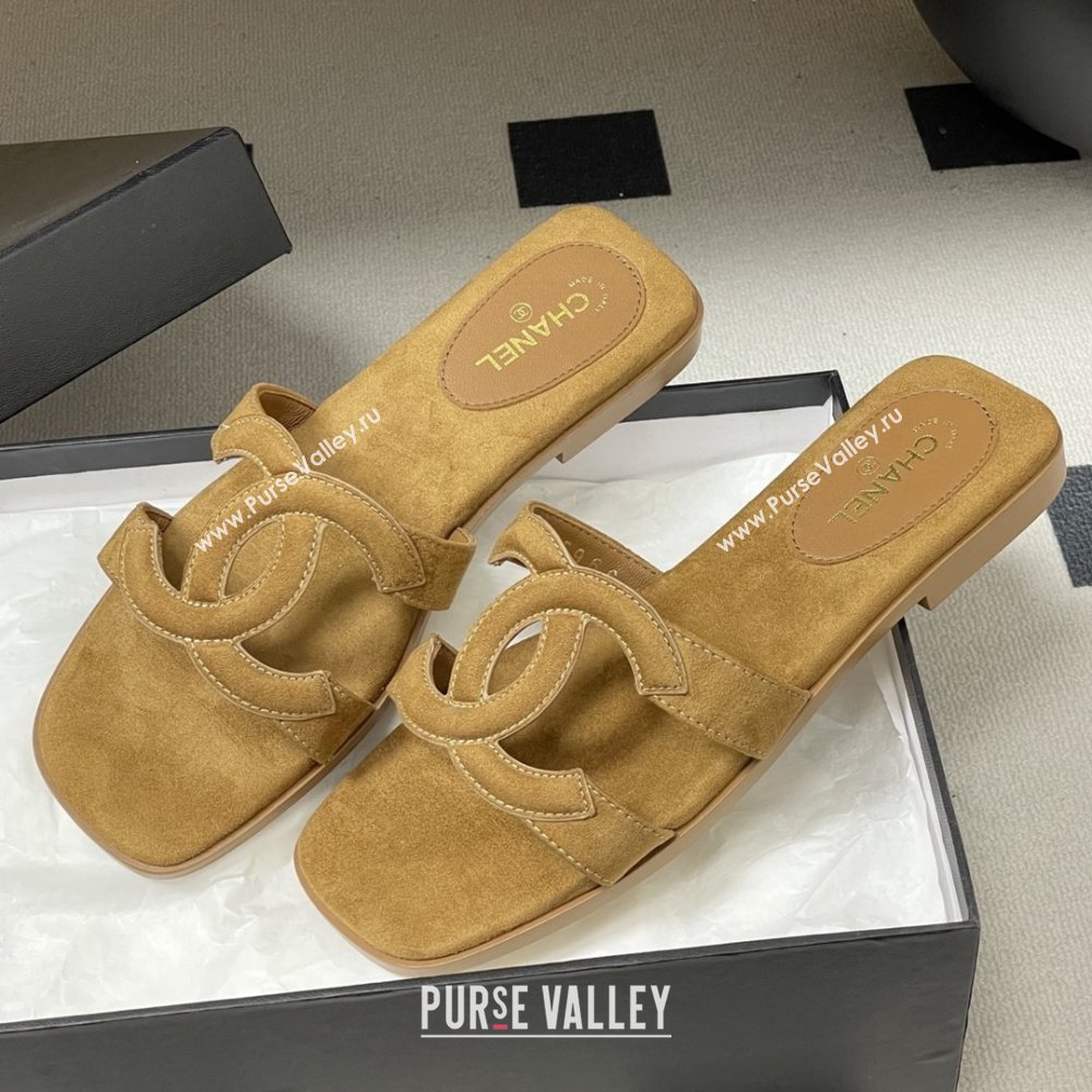 Chanel Suede Mules Sandals G47250 Brown 2026 (MD-26032614)