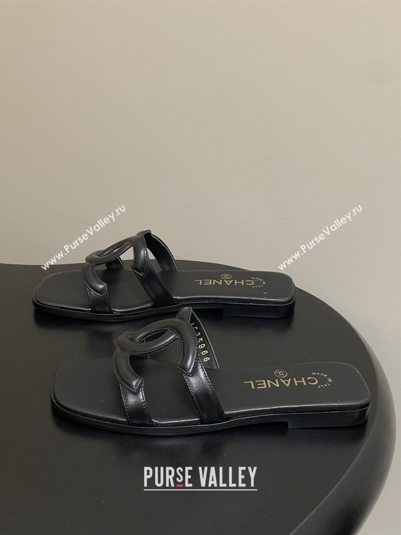 Chanel Lambskin Mules Sandals G47250 Black 2026 (MD-26032617)