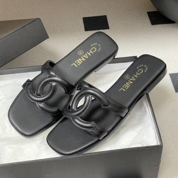 Chanel Lambskin Mules Sandals G47250 Black 2026 (MD-26032617)