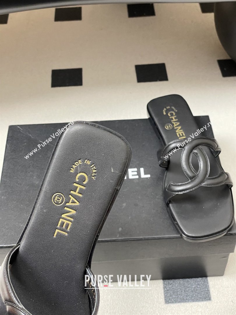 Chanel Lambskin Mules Sandals G47250 Black 2026 (MD-26032617)