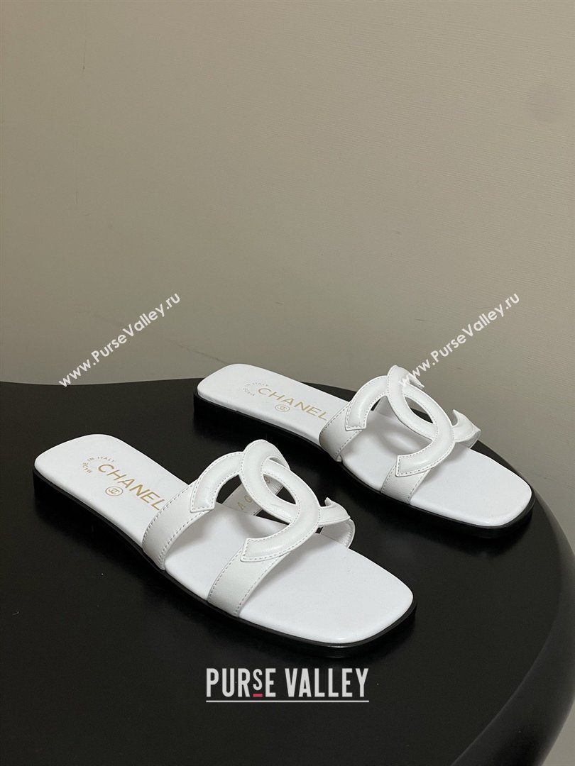 Chanel Lambskin Mules Sandals G47250 White 2026 (MD-26032618)