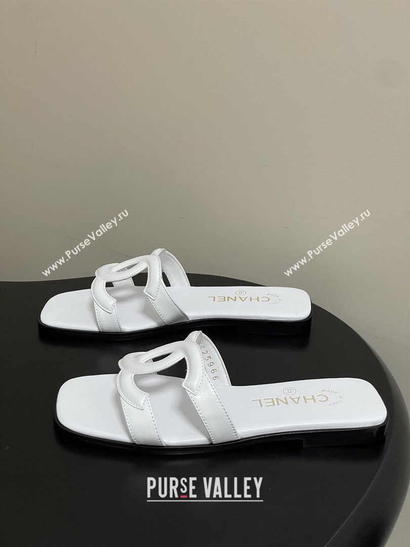 Chanel Lambskin Mules Sandals G47250 White 2026 (MD-26032618)