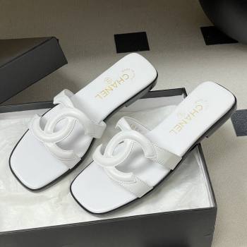 Chanel Lambskin Mules Sandals G47250 White 2026 (MD-26032618)