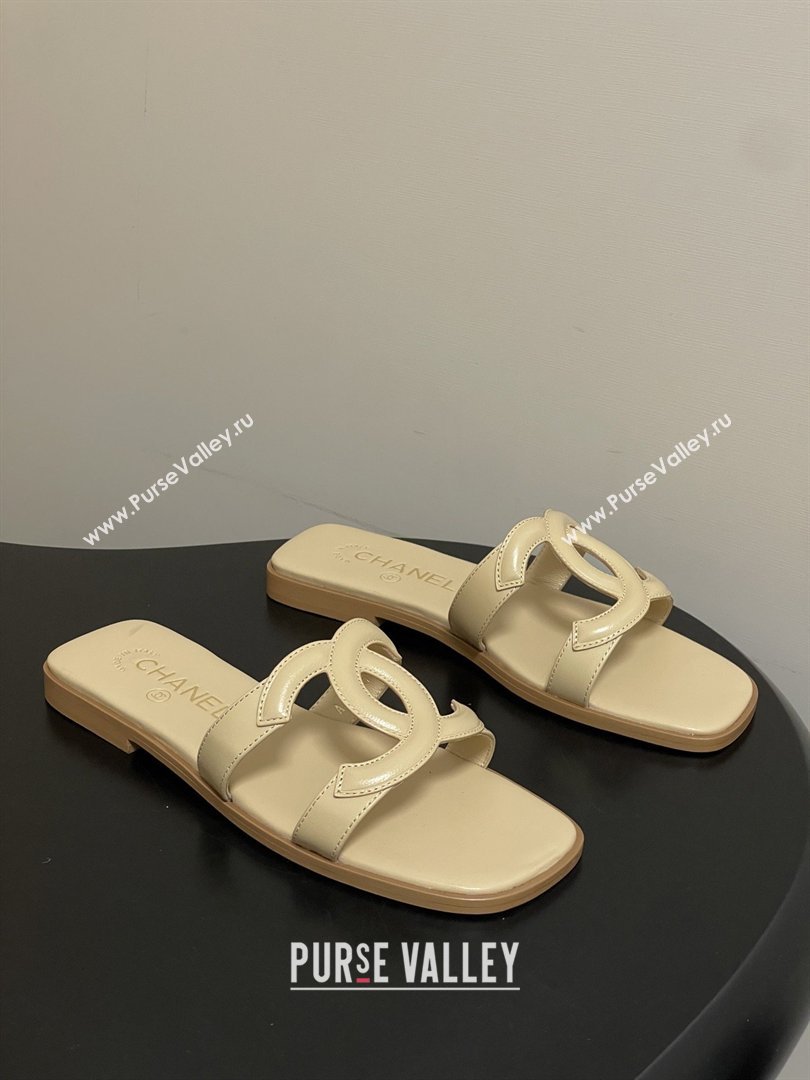Chanel Lambskin Mules Sandals G47250 Beige 2026 (MD-26032619)