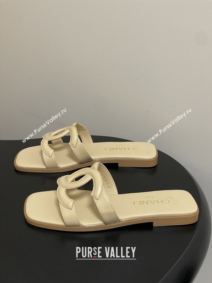 Chanel Lambskin Mules Sandals G47250 Beige 2026 (MD-26032619)