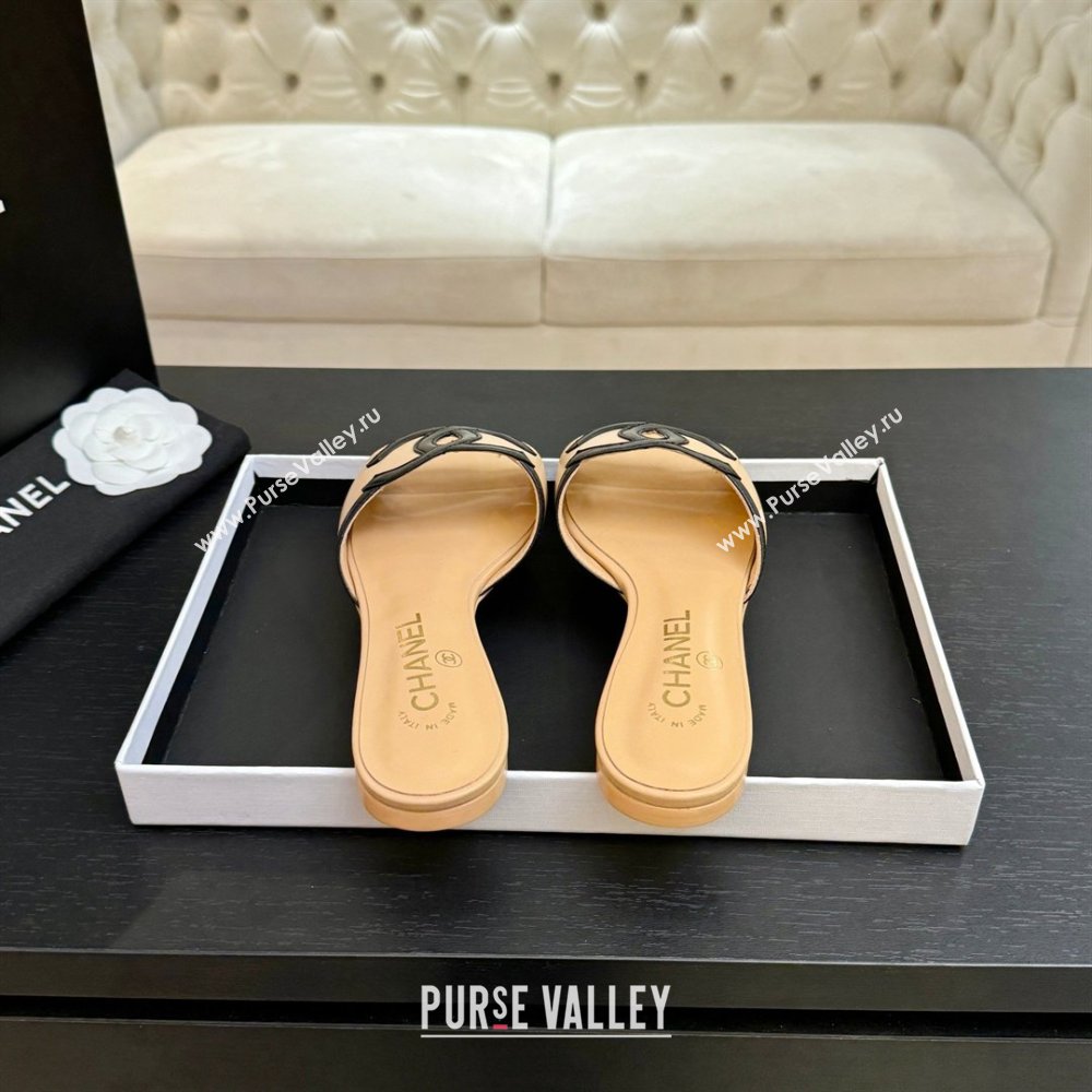 Chanel Lambskin Flat Mules Sandals G47252 Beige 2026 (MD-26032511)