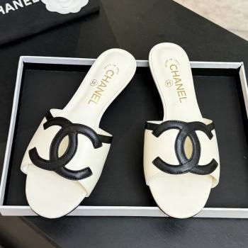Chanel Lambskin Flat Mules Sandals G47252 White 2026 (MD-26032510)