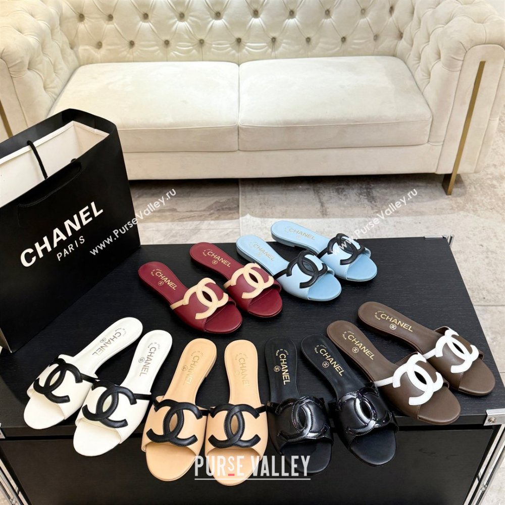 Chanel Lambskin Mules Sandals with 45mm Heel G47252 White 2026 (MD-26032509)