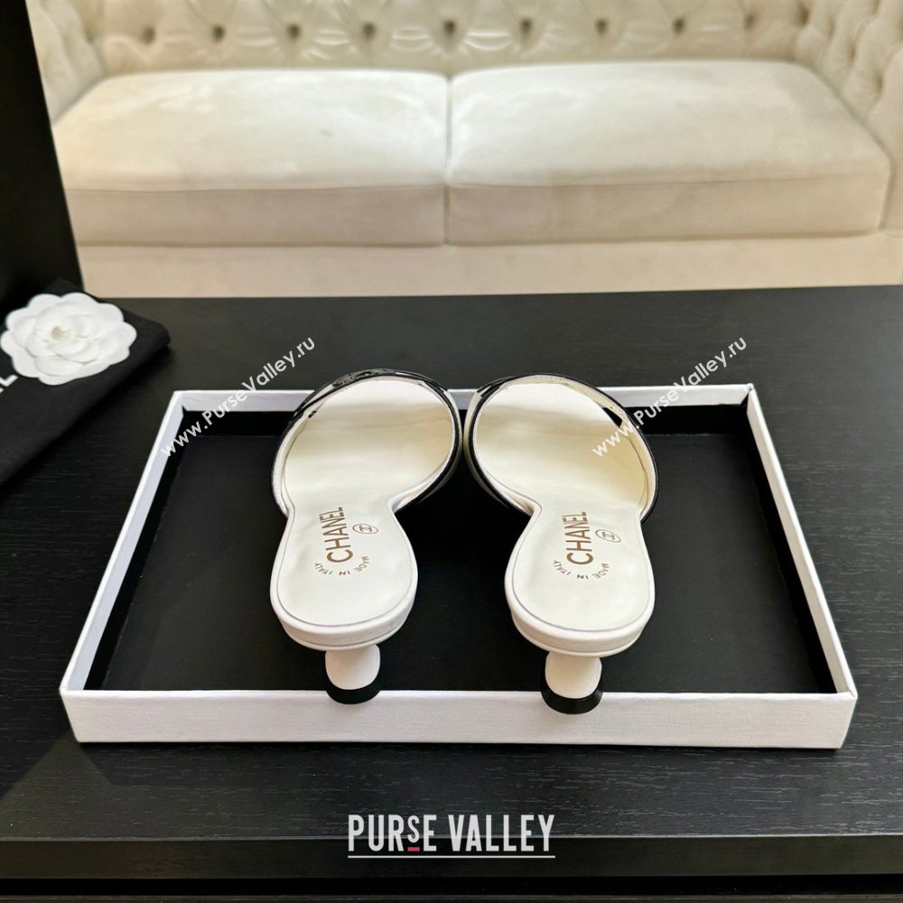 Chanel Lambskin Mules Sandals with 45mm Heel G47252 White 2026 (MD-26032509)