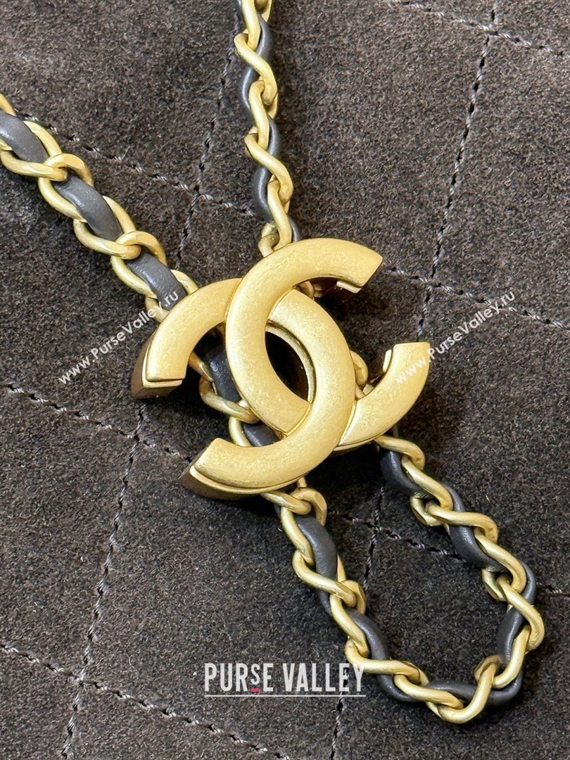 Chanel 25 Mini Handbag in Suede Calfskin AS5631 Dark Brown 2026 Top Quality (SHUNY-26032301)