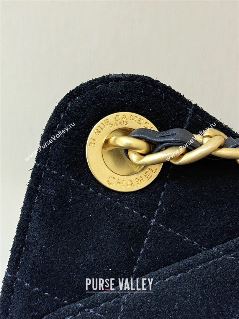 Chanel 25 Mini Handbag in Suede Calfskin AS5631 Black 2026 Top Quality (SHUNY-26032302)