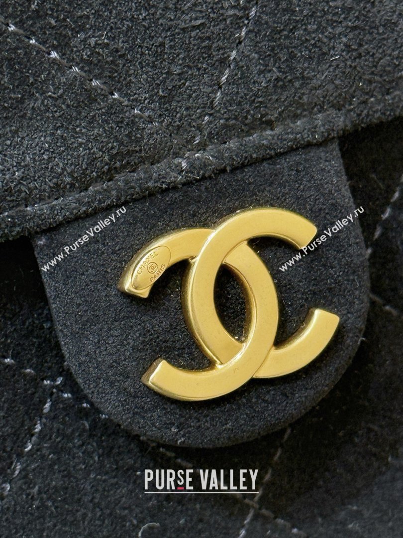 Chanel 25 Mini Handbag in Suede Calfskin AS5631 Black 2026 Top Quality (SHUNY-26032302)