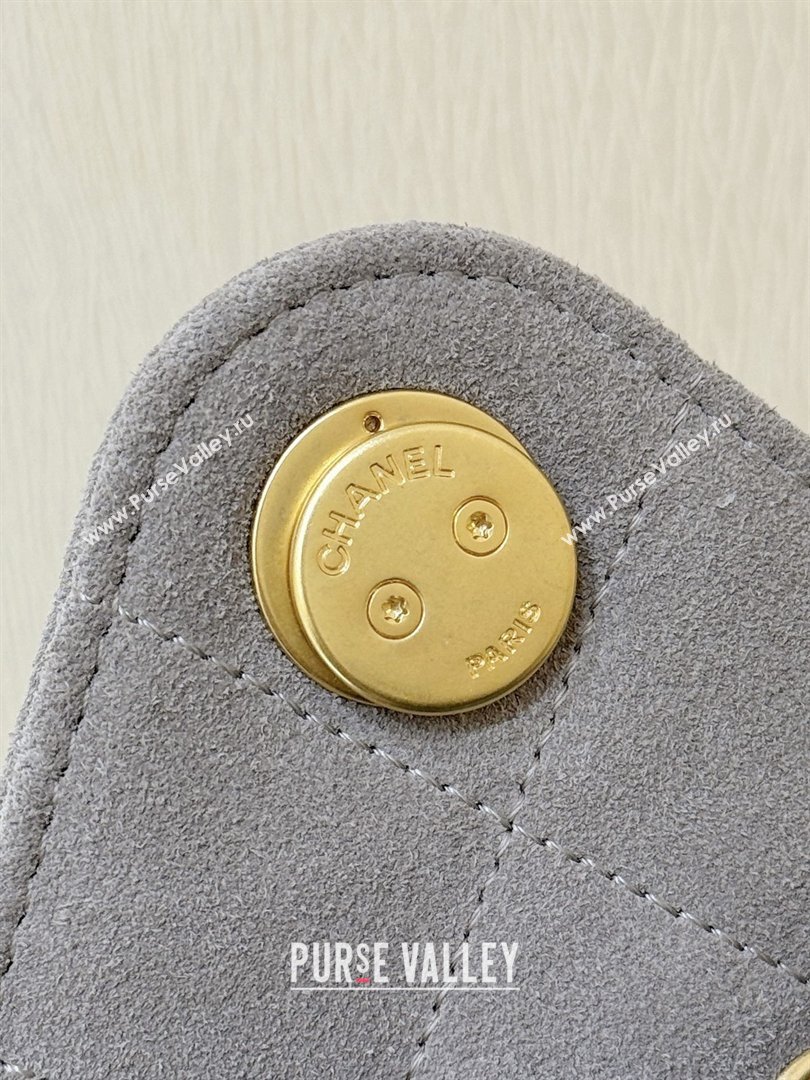 Chanel 25 Mini Handbag in Suede Calfskin AS5631 Grey 2026 Top Quality (SHUNY-26032303)