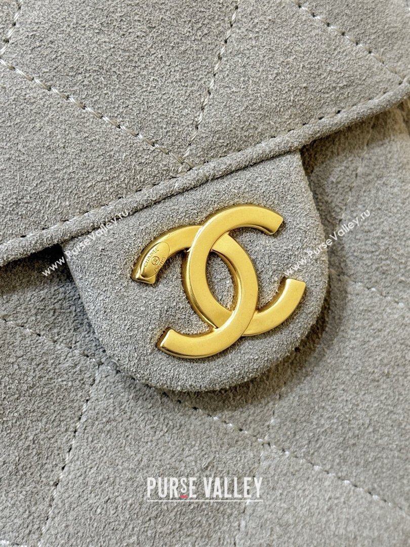 Chanel 25 Mini Handbag in Suede Calfskin AS5631 Grey 2026 Top Quality (SHUNY-26032303)