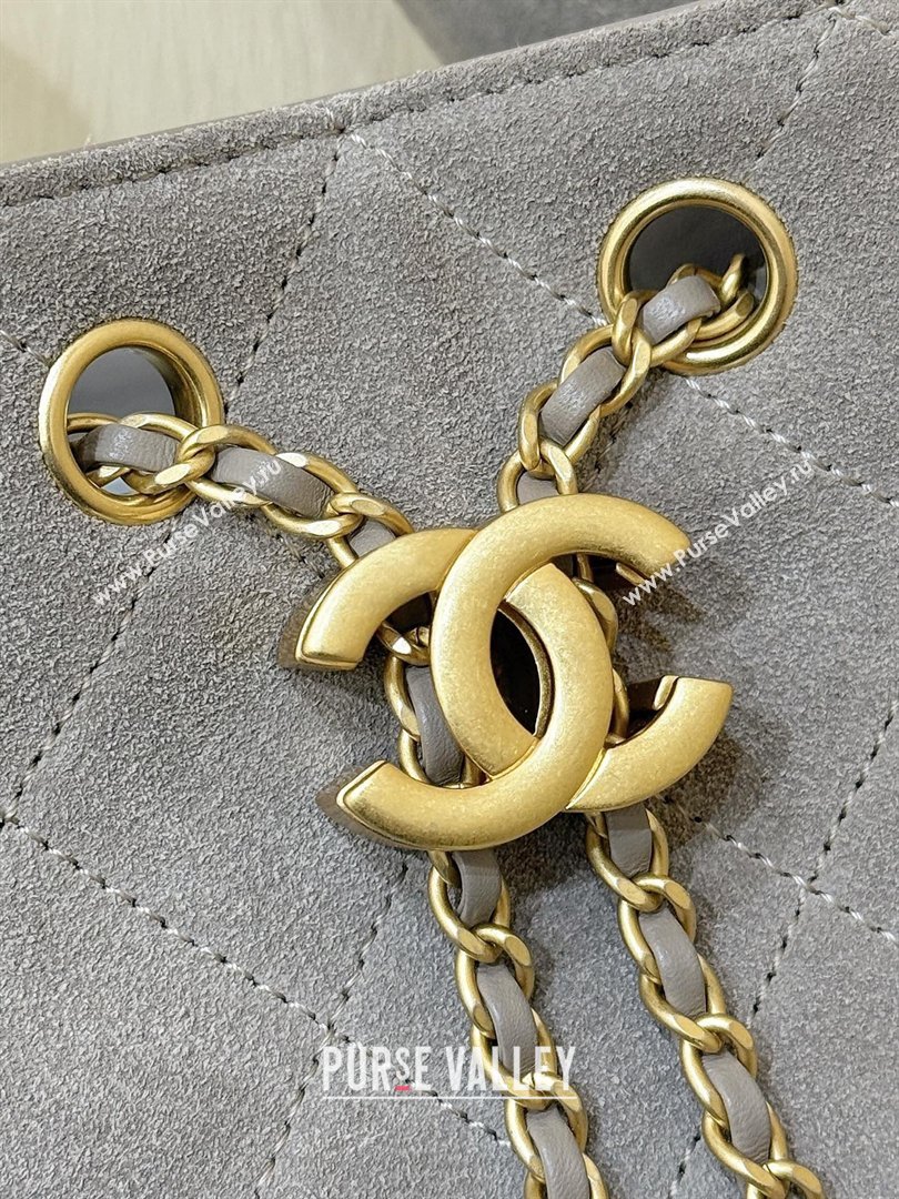Chanel 25 Mini Handbag in Suede Calfskin AS5631 Grey 2026 Top Quality (SHUNY-26032303)