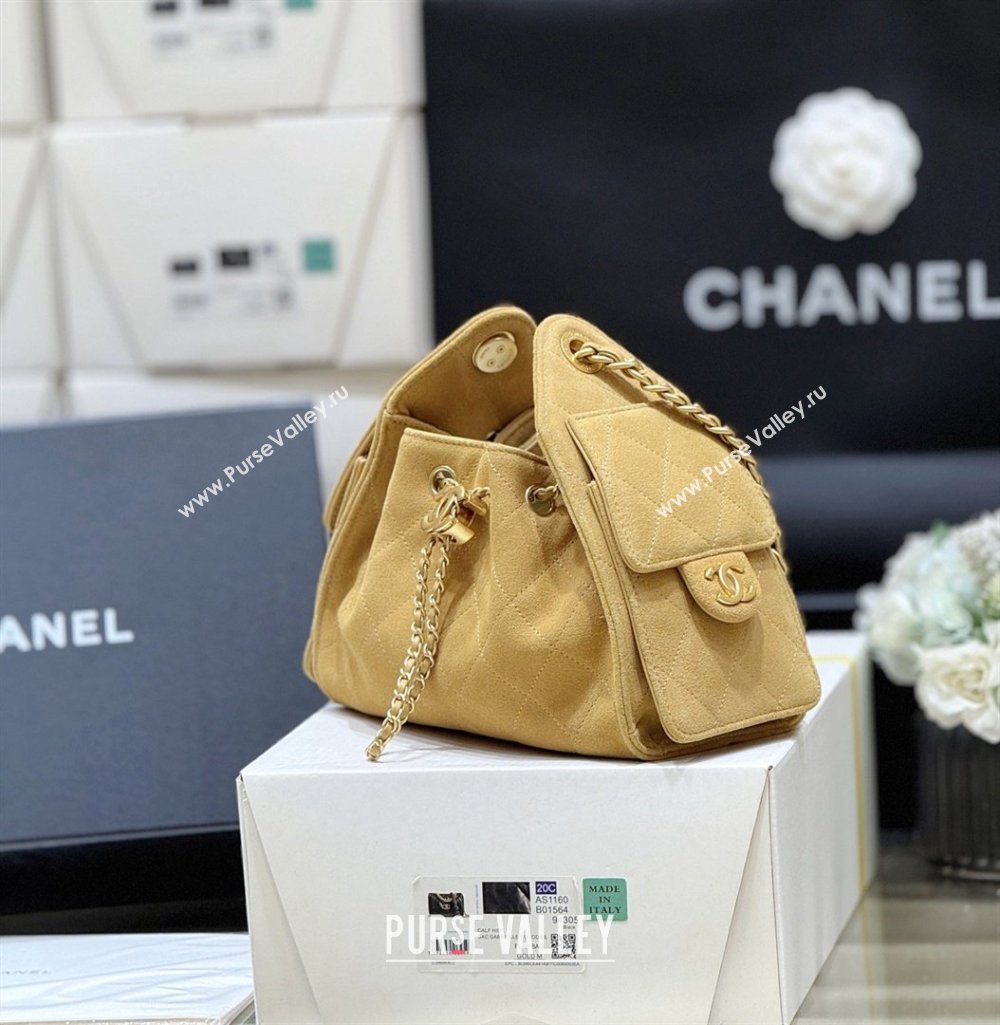 Chanel 25 Mini Handbag in Suede Calfskin AS5631 Light Brown 2026 Top Quality (SHUNY-26032304)