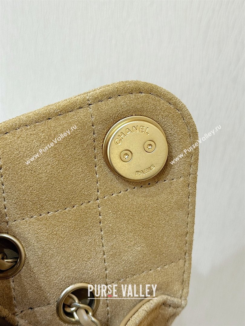 Chanel 25 Mini Handbag in Suede Calfskin AS5631 Light Brown 2026 Top Quality (SHUNY-26032304)
