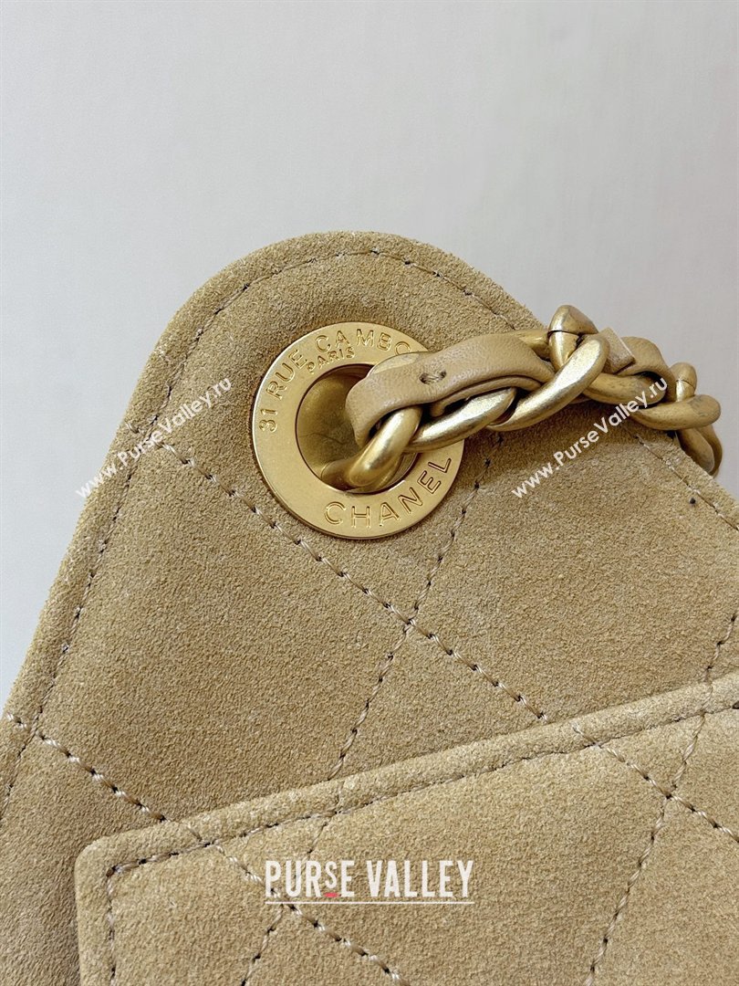 Chanel 25 Mini Handbag in Suede Calfskin AS5631 Light Brown 2026 Top Quality (SHUNY-26032304)