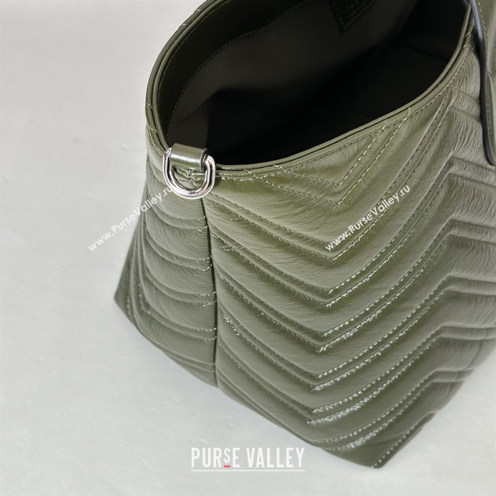Gucci GG Marmont Medium Tote Bag in Matelasse Chevron Nappa Leather 855279 Dark Green 2026 (DLH-26032404)