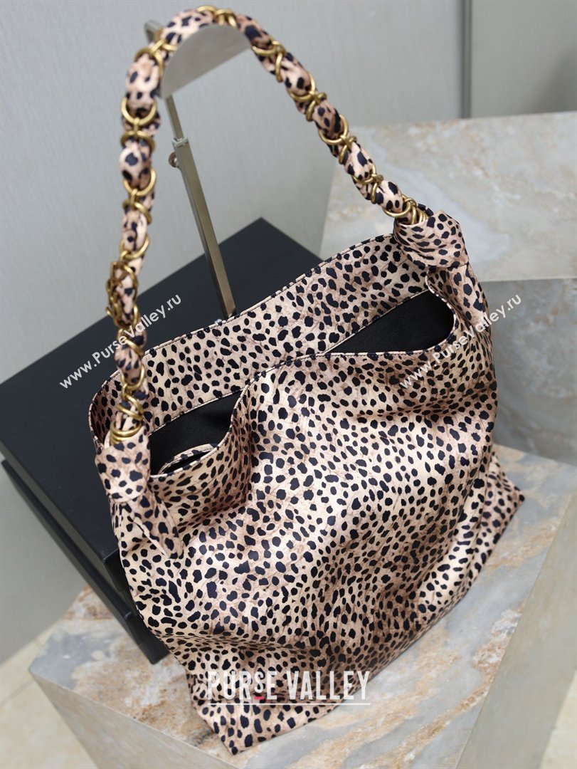 Saint Laurent Amalia Bag in Leopard Print Fabric with Chain 834750 2026 (YY-26032410)