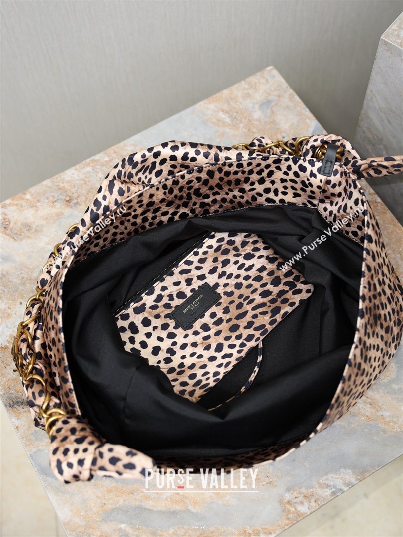 Saint Laurent Amalia Bag in Leopard Print Fabric with Chain 834750 2026 (YY-26032410)