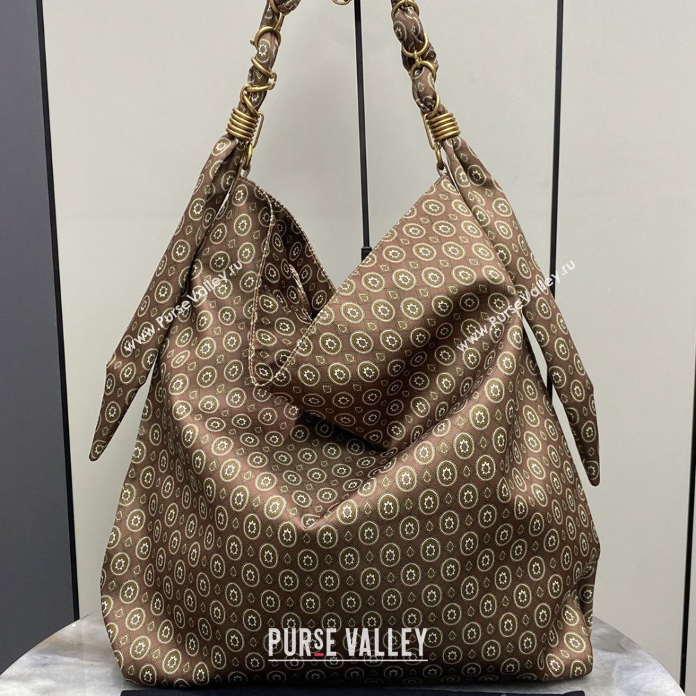Saint Laurent Amalia Bag in Print Fabric with Chain 834750 Brown 2026 (YY-26032412)