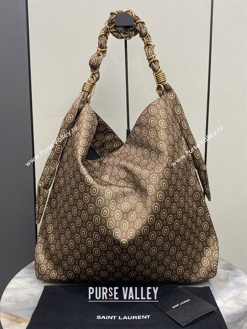 Saint Laurent Amalia Bag in Print Fabric with Chain 834750 Brown 2026 (YY-26032412)