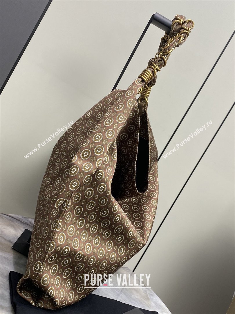 Saint Laurent Amalia Bag in Print Fabric with Chain 834750 Brown 2026 (YY-26032412)