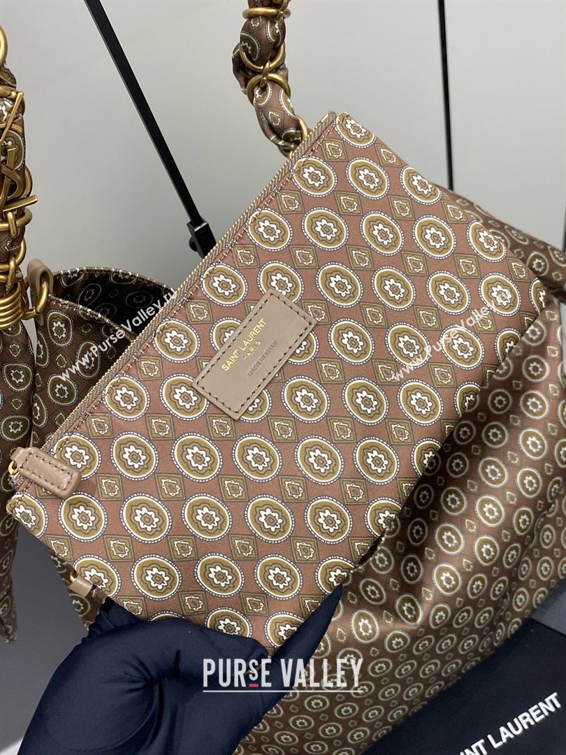 Saint Laurent Amalia Bag in Print Fabric with Chain 834750 Brown 2026 (YY-26032412)