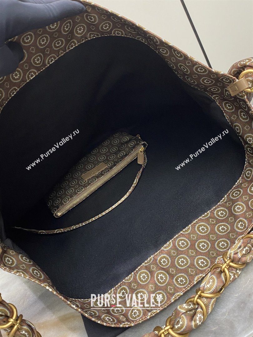 Saint Laurent Amalia Bag in Print Fabric with Chain 834750 Brown 2026 (YY-26032412)