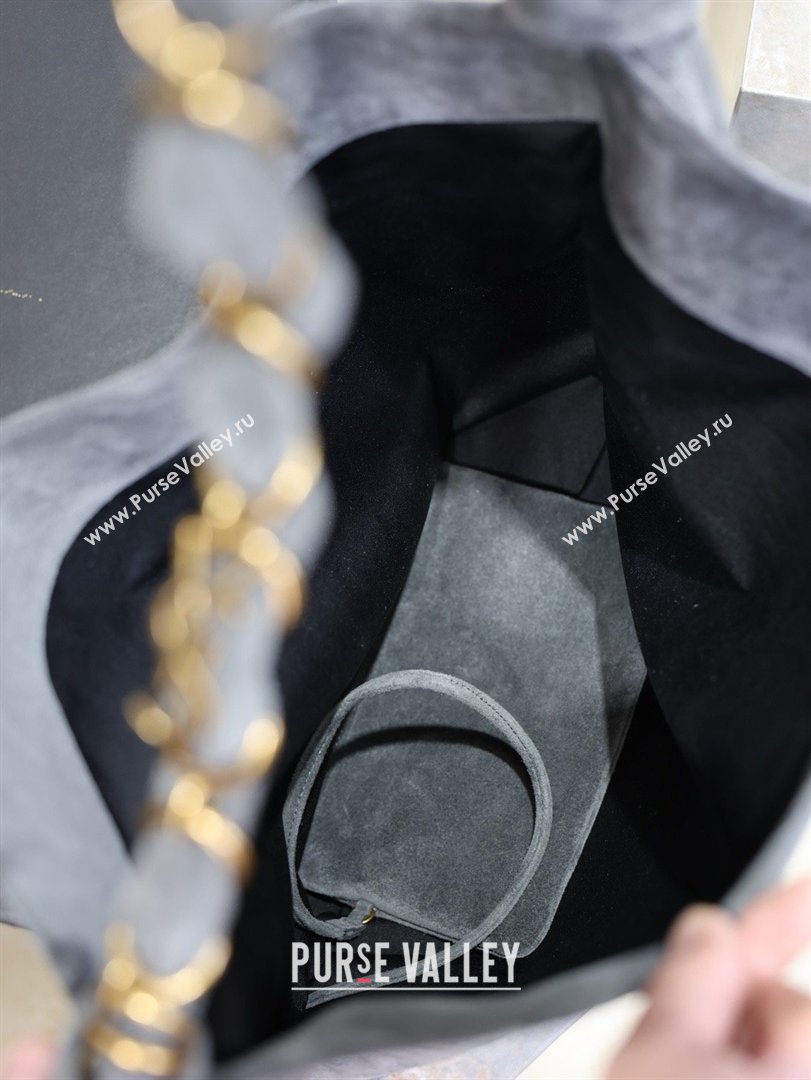 Saint Laurent Amalia Bag in Suede with Chain 834750 Grey 2026 (YY-26032409)