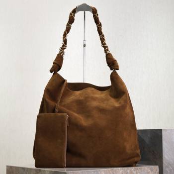 Saint Laurent Amalia Bag in Suede with Chain 834750 Brown 2026 (YY-26032411)