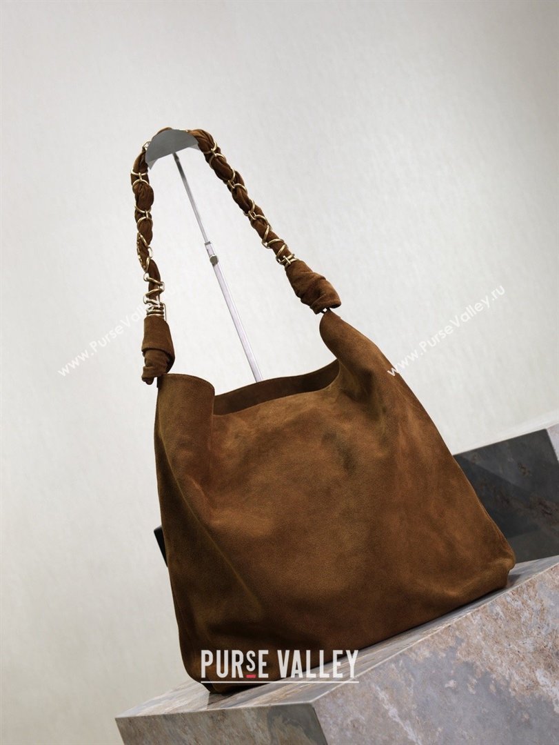 Saint Laurent Amalia Bag in Suede with Chain 834750 Brown 2026 (YY-26032411)