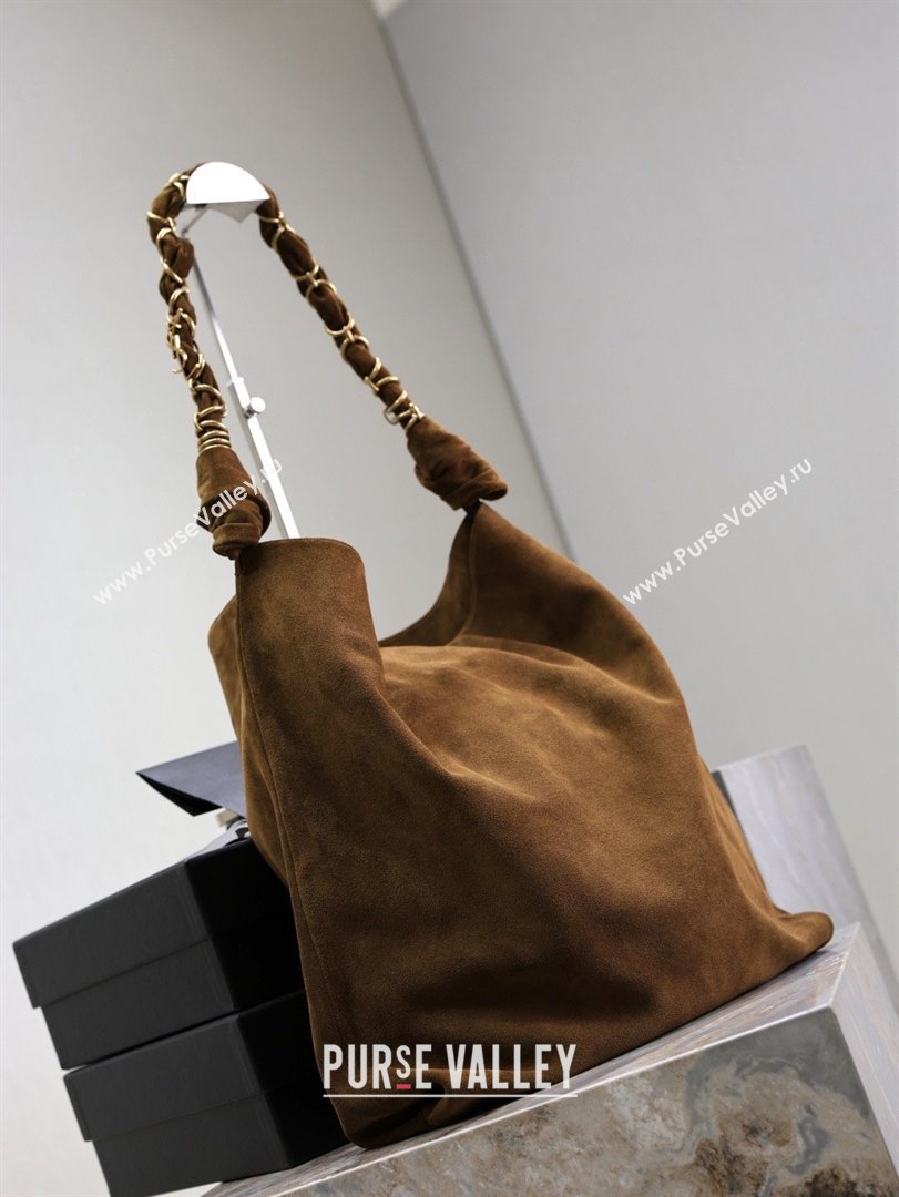 Saint Laurent Amalia Bag in Suede with Chain 834750 Brown 2026 (YY-26032411)