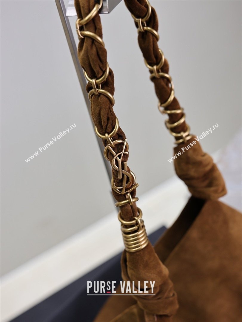 Saint Laurent Amalia Bag in Suede with Chain 834750 Brown 2026 (YY-26032411)