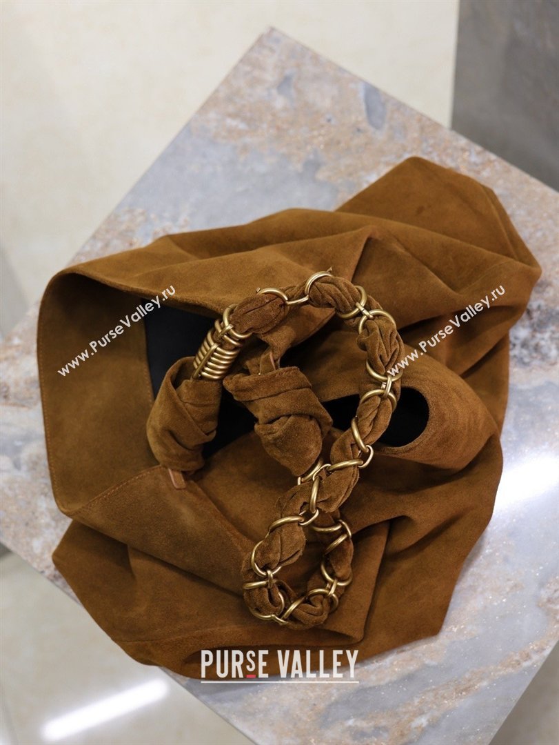 Saint Laurent Amalia Bag in Suede with Chain 834750 Brown 2026 (YY-26032411)
