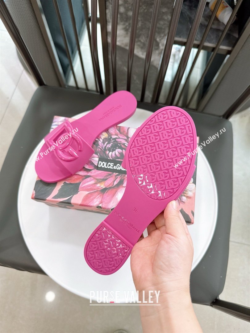 Dolce Gabbana DG TPU Flat Slide Sandals Rosy 2026 (GDX-26032501)