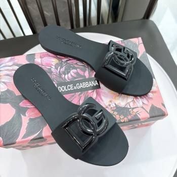 Dolce Gabbana DG TPU Flat Slide Sandals Black 2026 (GDX-26032503)