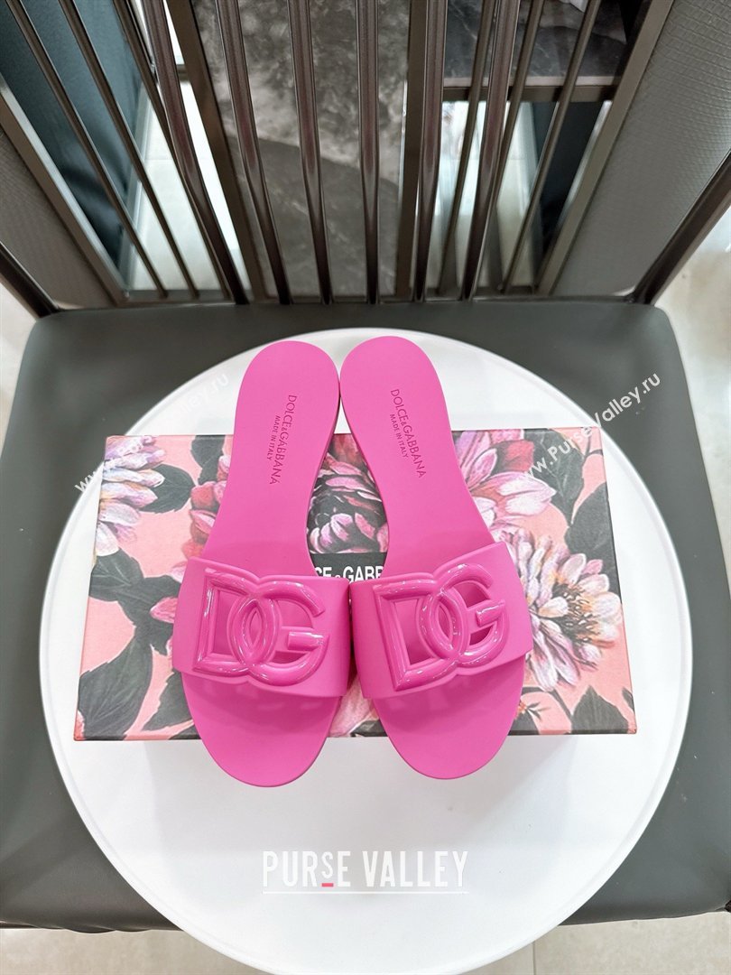 Dolce Gabbana DG TPU Flat Slide Sandals Rosy 2026 (GDX-26032501)
