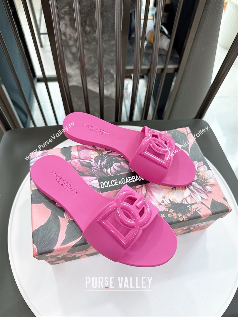 Dolce Gabbana DG TPU Flat Slide Sandals Rosy 2026 (GDX-26032501)