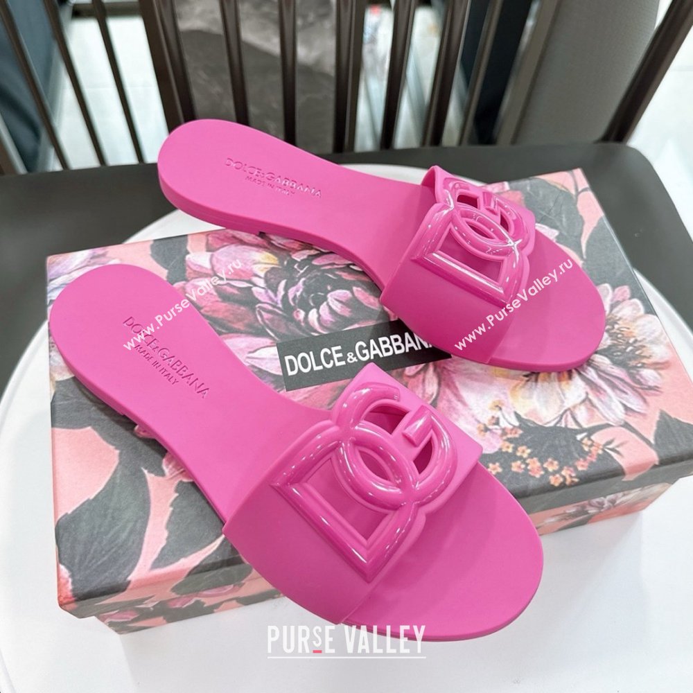 Dolce Gabbana DG TPU Flat Slide Sandals Rosy 2026 (GDX-26032501)