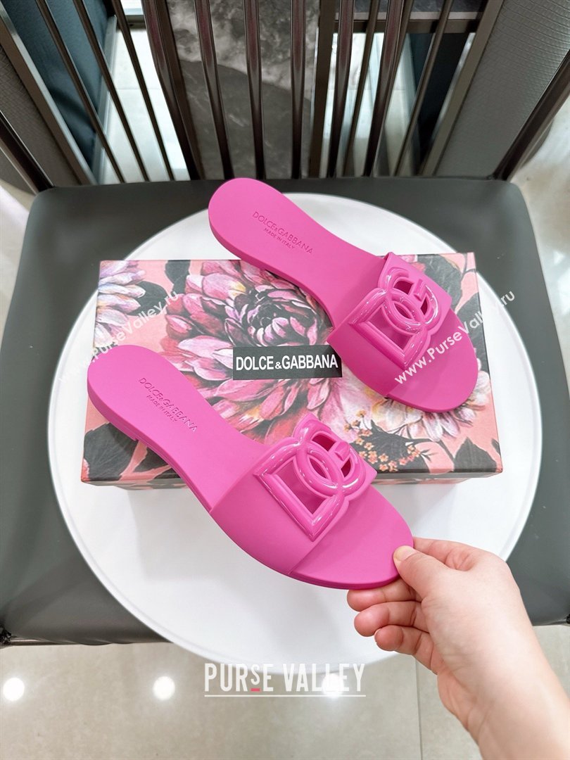 Dolce Gabbana DG TPU Flat Slide Sandals Rosy 2026 (GDX-26032501)