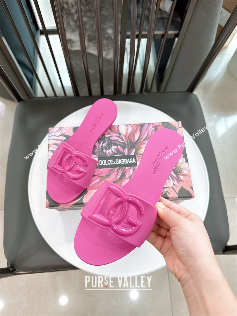 Dolce Gabbana DG TPU Flat Slide Sandals Rosy 2026 (GDX-26032501)