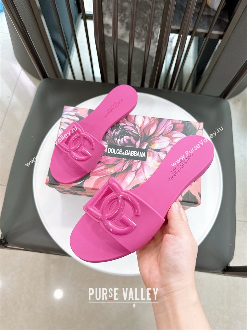 Dolce Gabbana DG TPU Flat Slide Sandals Rosy 2026 (GDX-26032501)