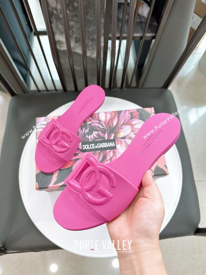 Dolce Gabbana DG TPU Flat Slide Sandals Rosy 2026 (GDX-26032501)