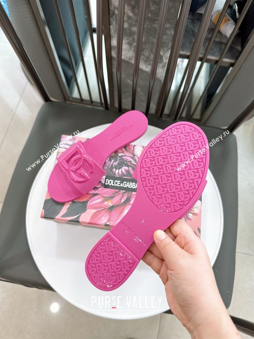 Dolce Gabbana DG TPU Flat Slide Sandals Rosy 2026 (GDX-26032501)