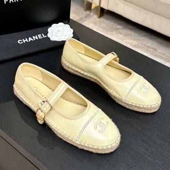 Chanel Calfskin Mary Janes in Yellow Lambskin G47256 Spring Summer 2026 (MD-26040212)