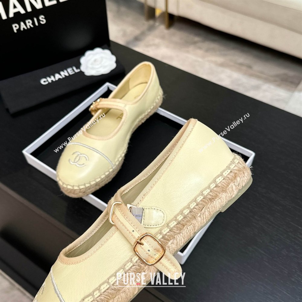 Chanel Calfskin Mary Janes in Yellow Lambskin G47256 Spring Summer 2026 (MD-26040212)