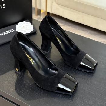 Chanel Suede Patent Calfskin Pumps G47180 Black Spring Summer 2026 (MD-26032608)