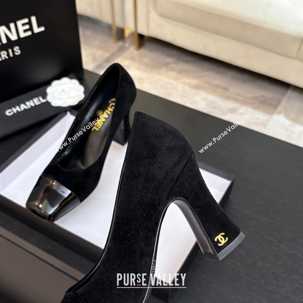 Chanel Suede Patent Calfskin Pumps G47180 Black Spring Summer 2026 (MD-26032608)